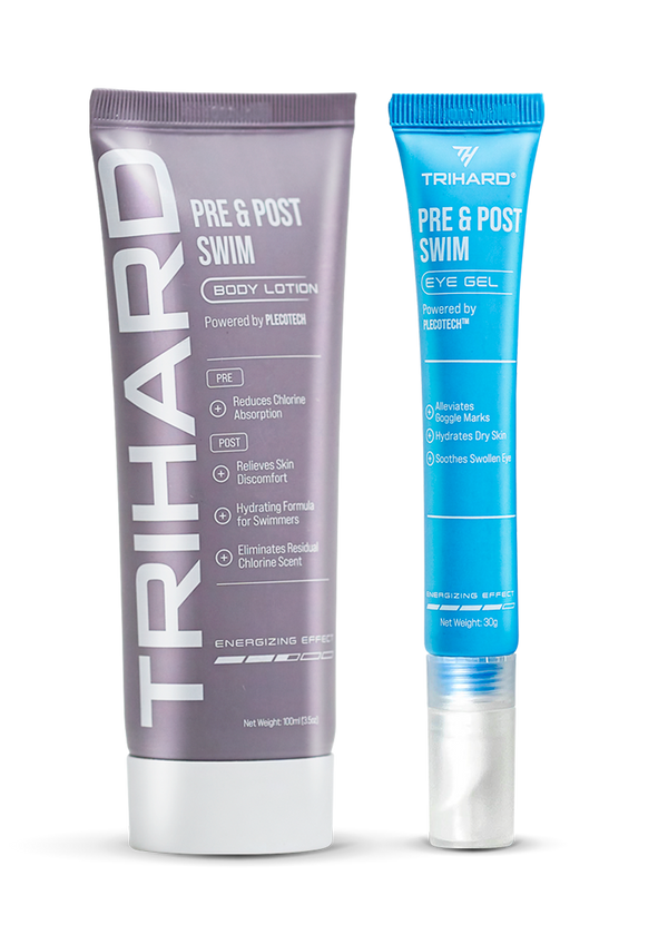 Pre & Post Swim Body Lotion + Goggle Marks Eye Gel