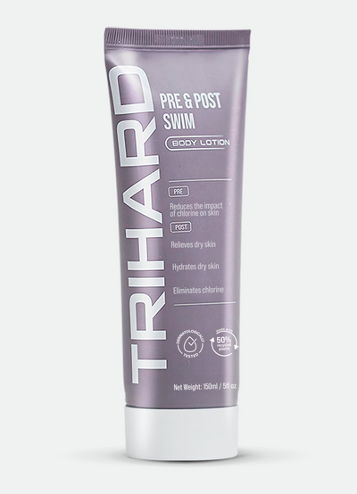 Single bottle of TRIHARD Pre & Post Swim Body Lotion