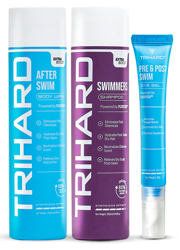 After-Swim Body Wash Extra Boost + Swimmers Shampoo Extra Boost + Pre & Post Swim Eye Gel