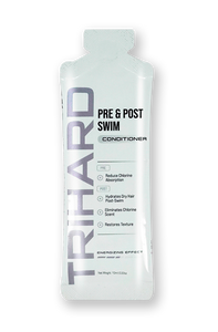 Échantillon de revitalisant avant et après la natation