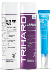 Pre & Post Swim Conditioner + Swimmers Shampoo Extra Boost + Pre & Post Swim Eye Gel